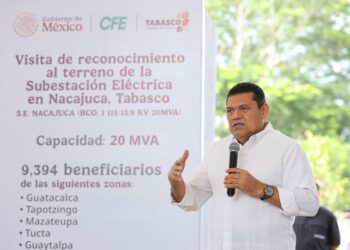 Tabasco supervisa avance de subestación eléctrica Nacajuca