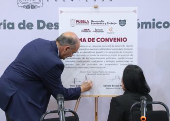 Puebla y SkyLand firman convenio a favor de 1,500 empresas exportadoras